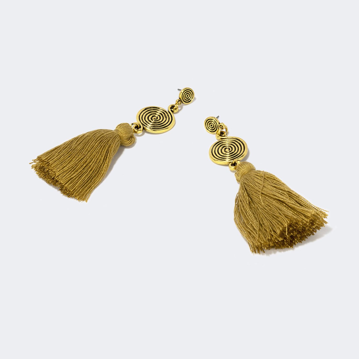 Vogue Bohemian Style Yellow Tassel Earrings | ZEELOOL UK0
