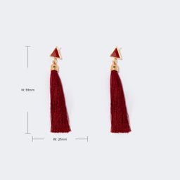 Vogue Bohemian Style Red Tassel Earrings2