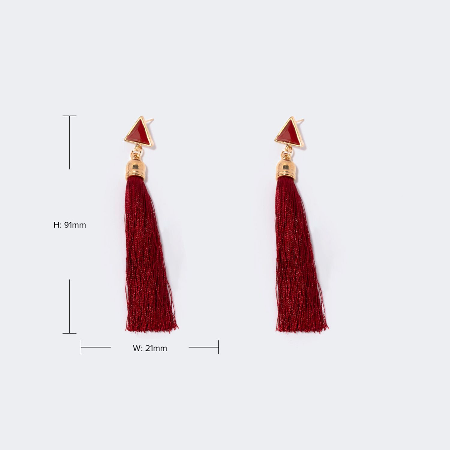 Vogue Bohemian Style Red Tassel Earrings | ZEELOOL UK2