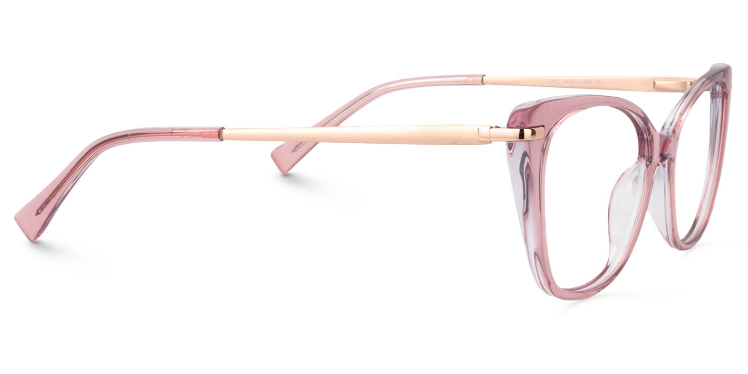 Cat Eye Pink Glasses | ZEELOOL UK4