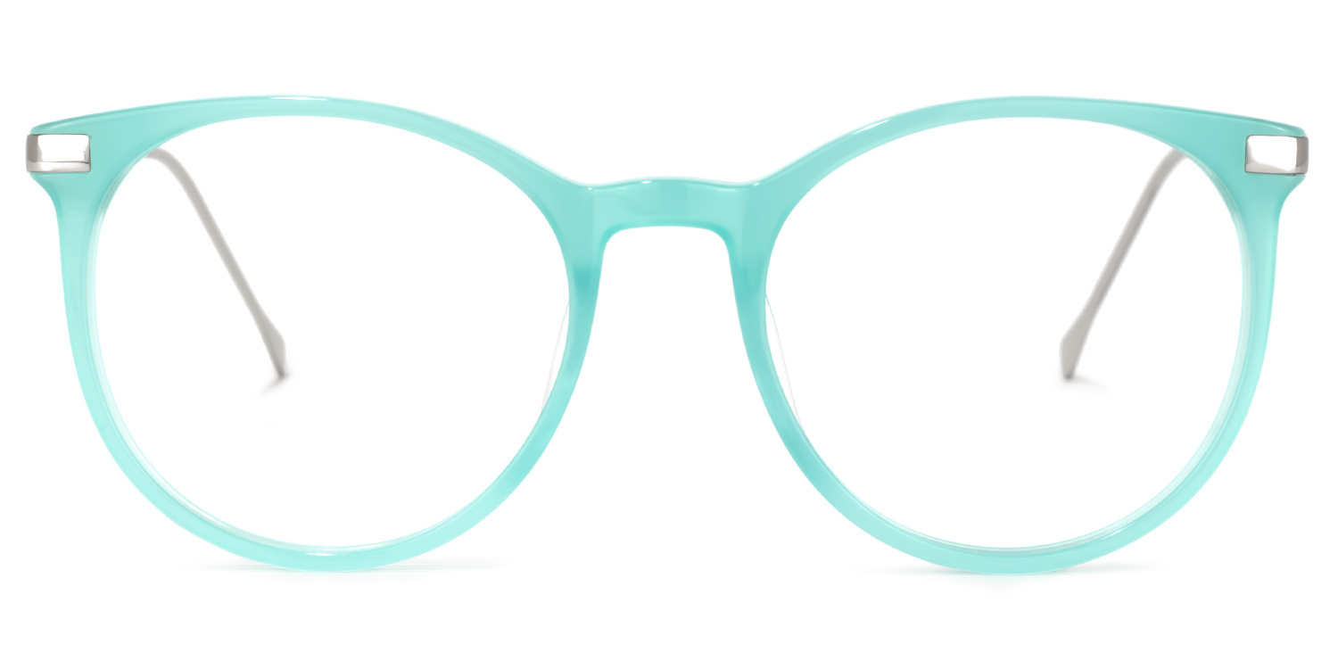 Lenid Round Light-Green Glasses | ZEELOOL UK0