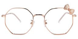 Kaitlyn Geometric Rose-Gold Glasses0