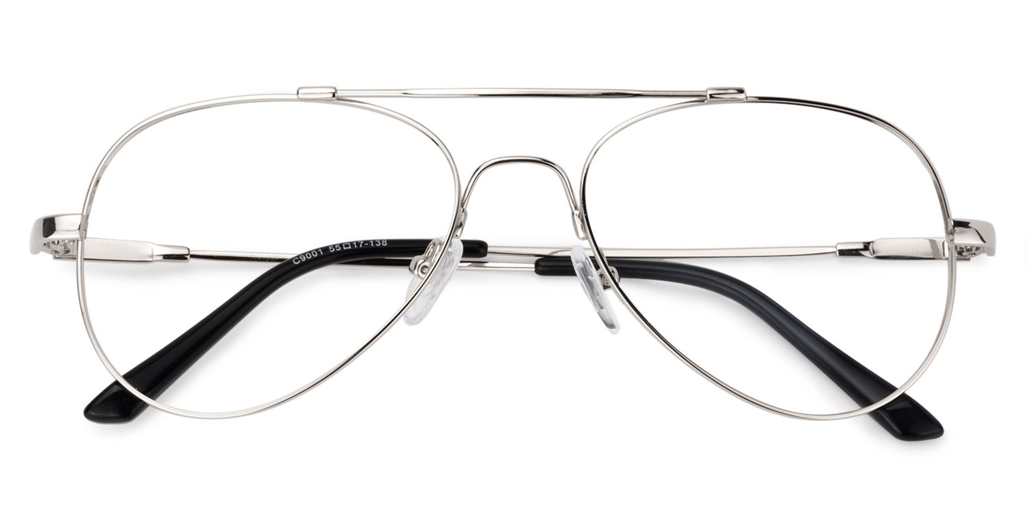 Aviator Silver Glasses | ZEELOOL UK1