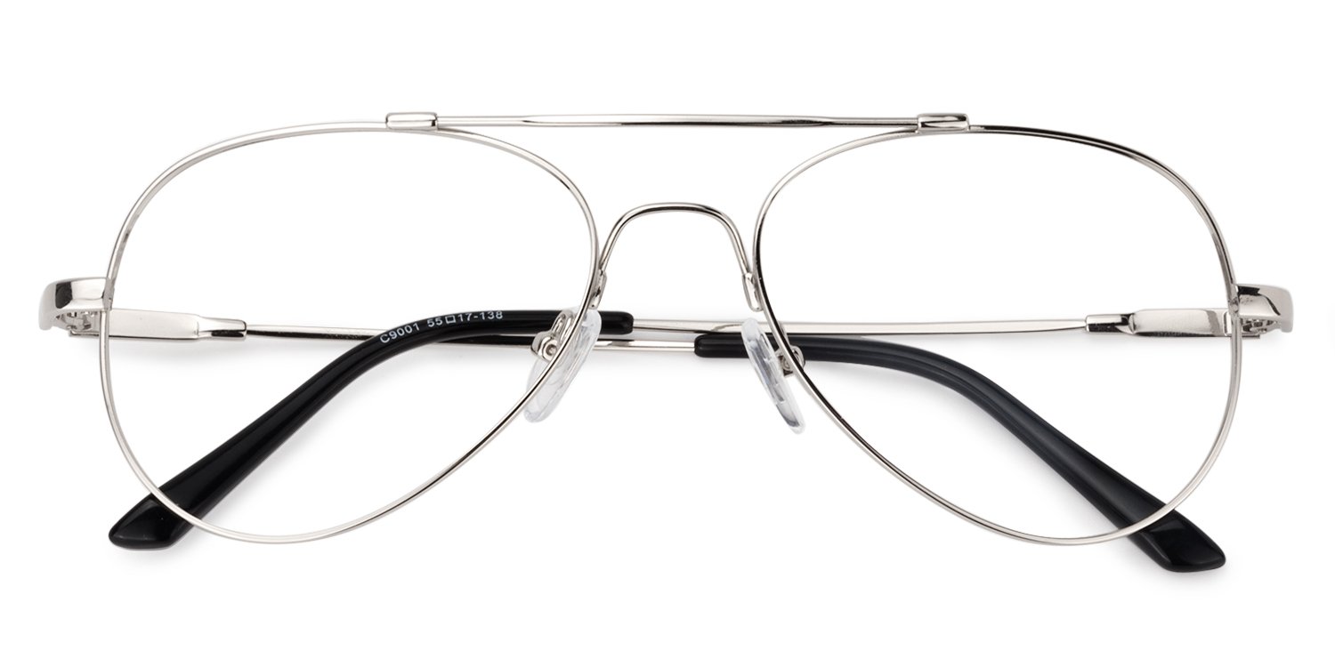 Aviator Silver Glasses | ZEELOOL UK1