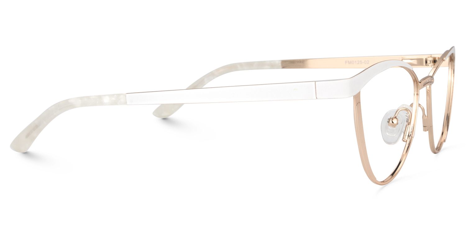 Sydney Cat Eye Gold Eyeglasses and Metal Frames4