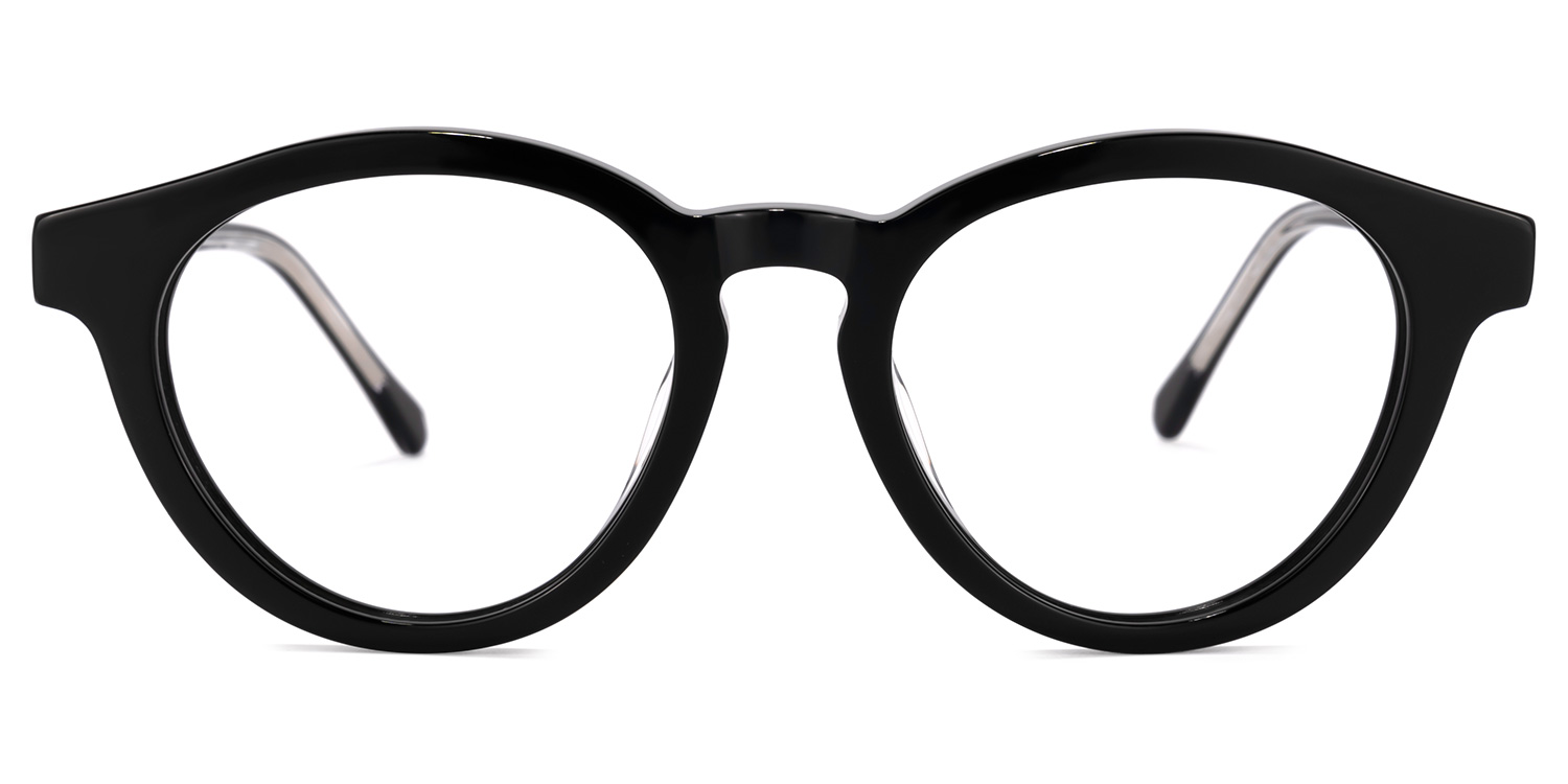 Pierce Round Black Glasses0