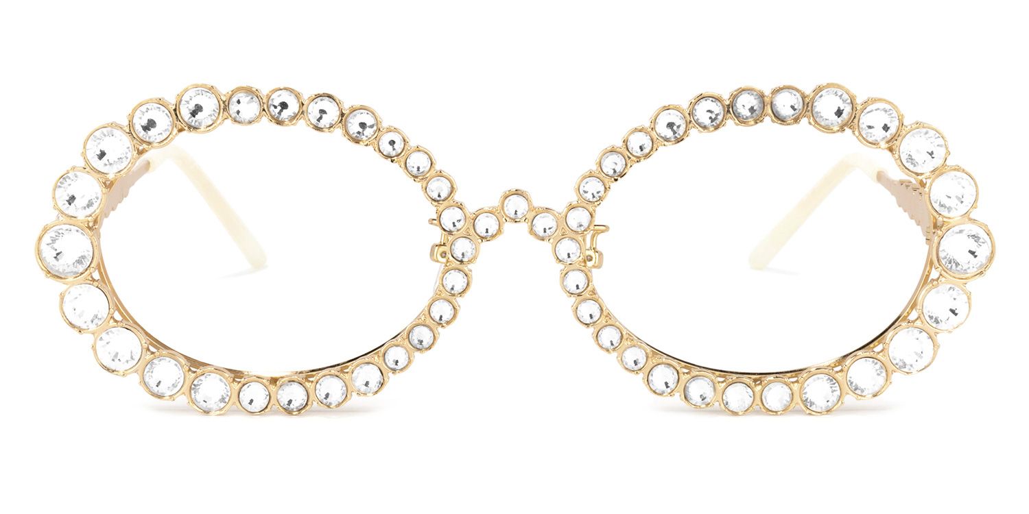 Luheiden Oval Gold Glasses | ZEELOOL UK0