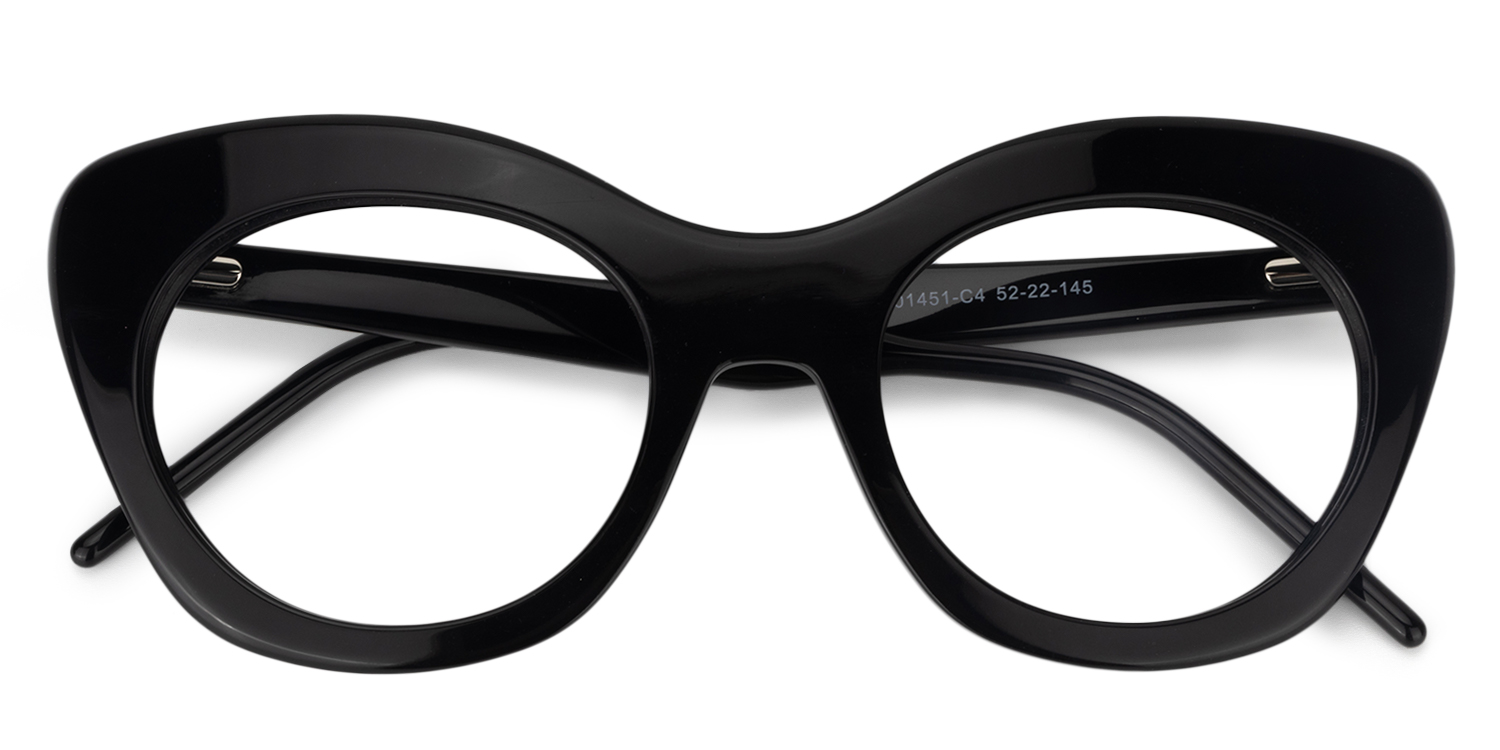 Cat-eye Black Glasses | ZEELOOL UK1