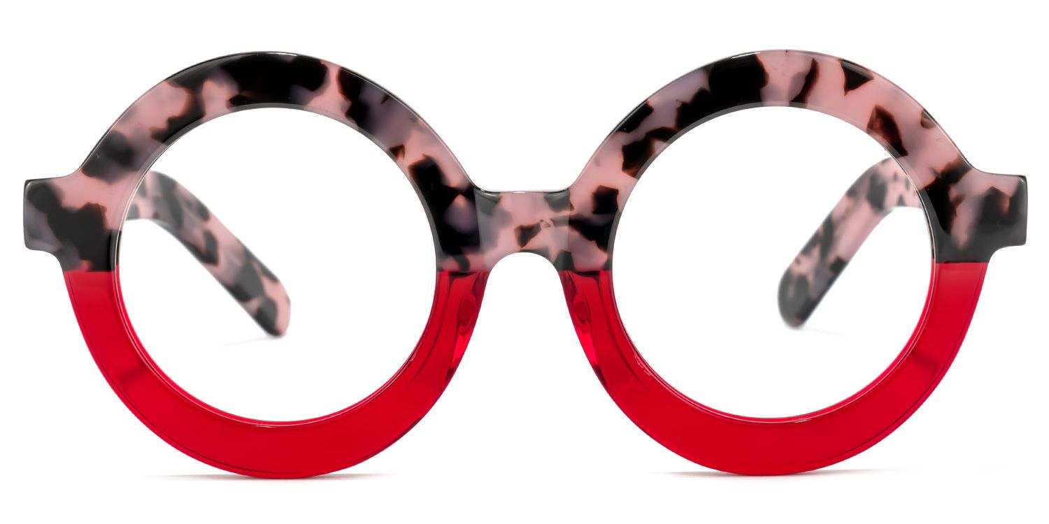 Calhoun Round Two-Tone Frame Glasses | ZEELOOL UK0