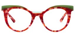 Lismary Cateye Red-Floral Glasses0