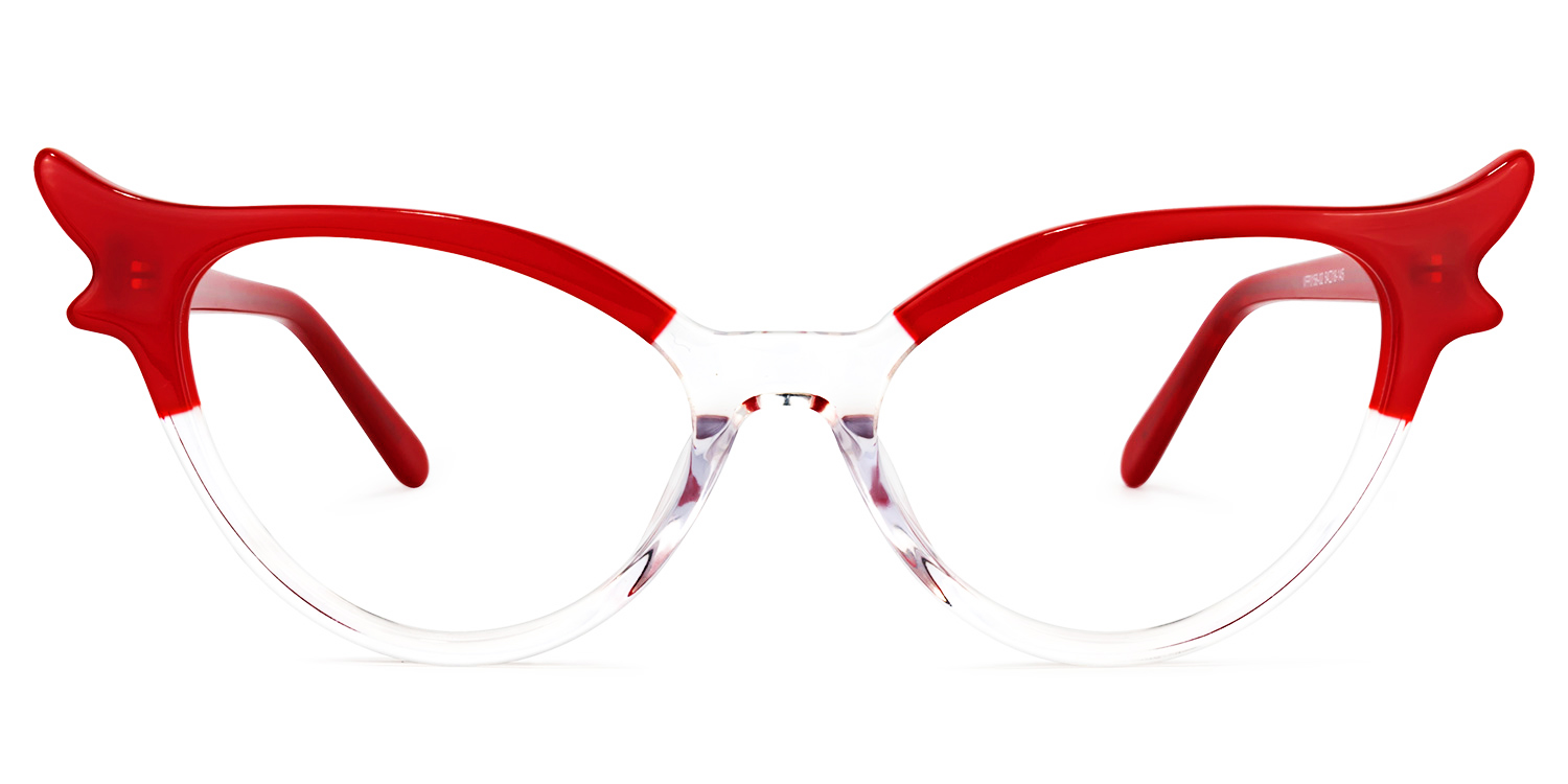 Judy Cat Eye Red Glasses0