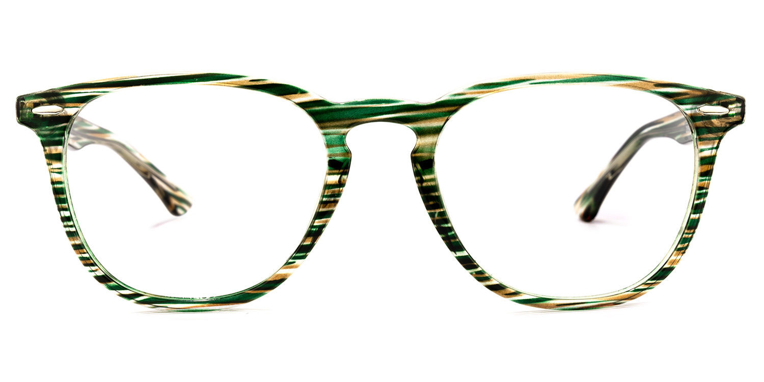 Powell Square Green Glasses | ZEELOOL UK0