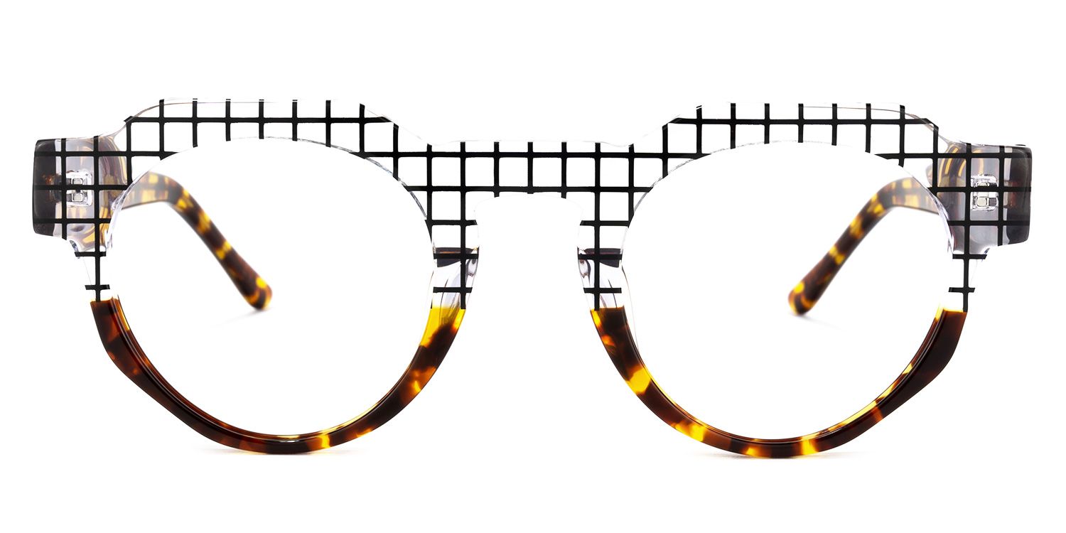 Karla Geometric Tortoise Glasses | ZEELOOL UK0