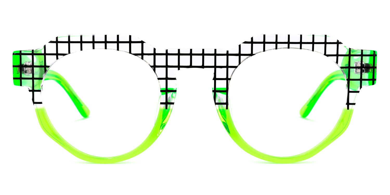 Karla Geometric Green Glasses0