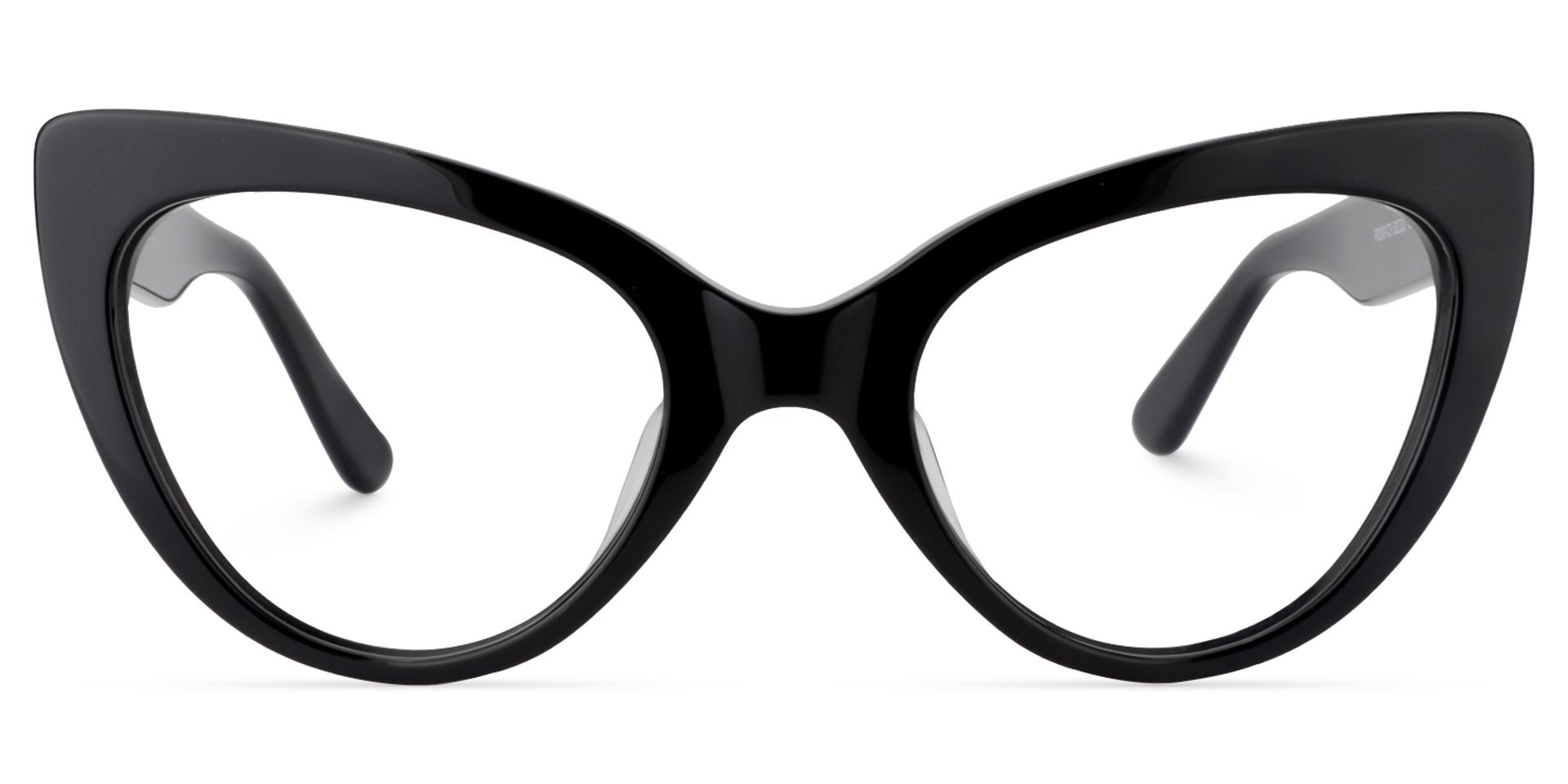 Claudette Cat Eye Pure Black Frame Glasses | ZEELOOL UK0