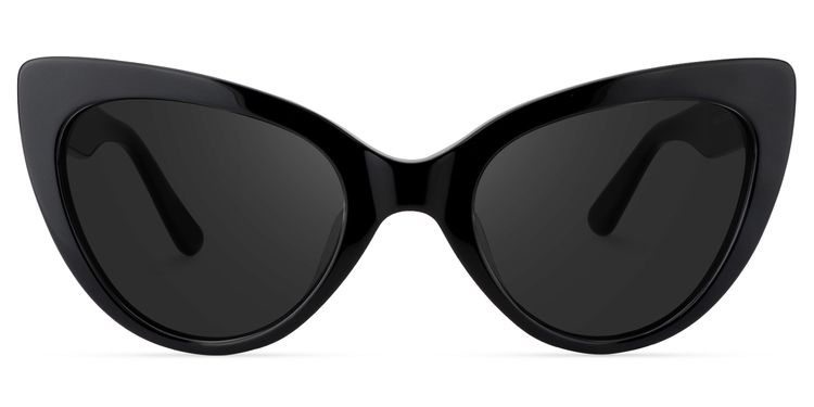 Claudette Cat Eye Black Sunglasses