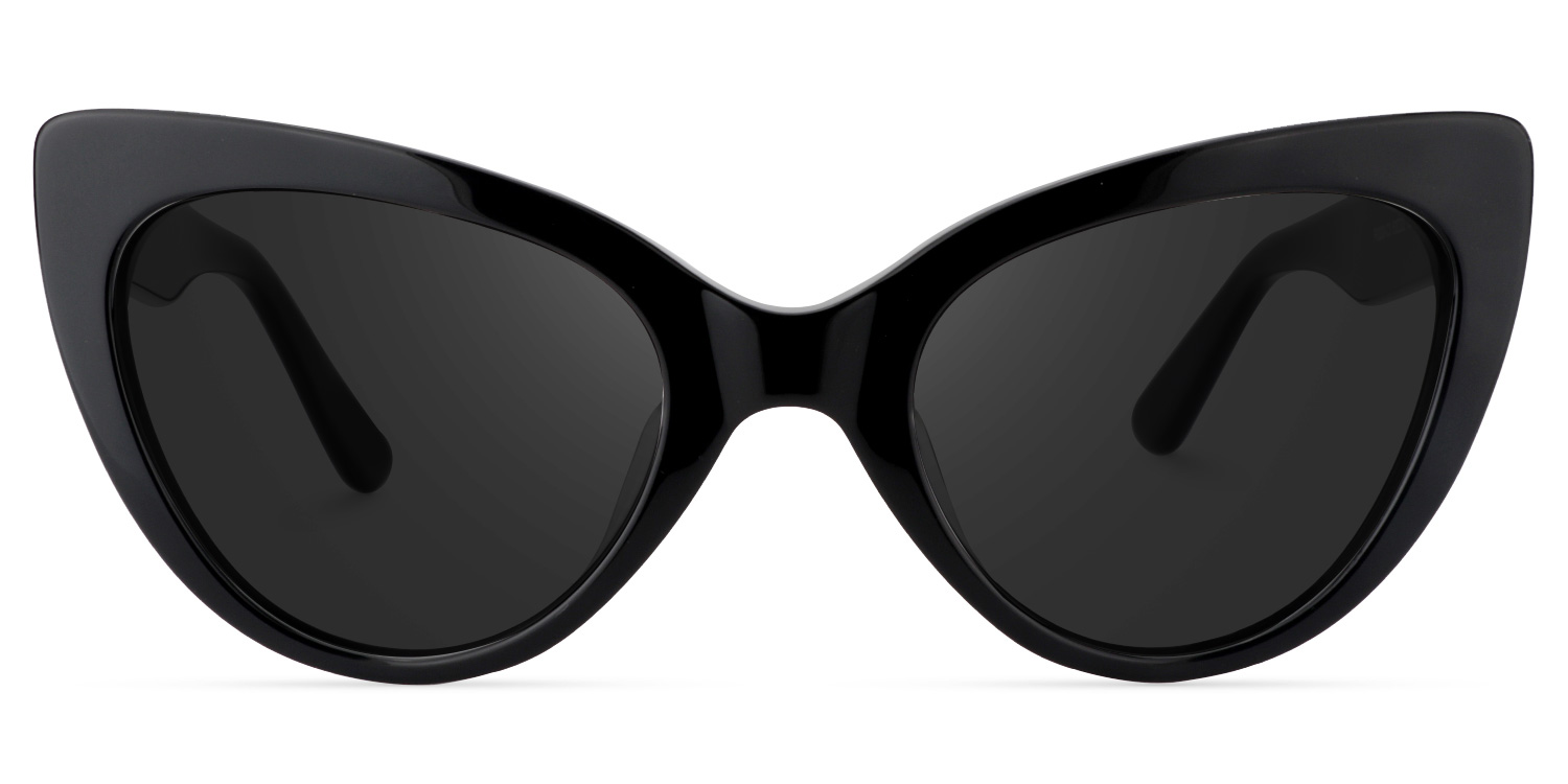 Claudette Cat Eye Black Sunglasses