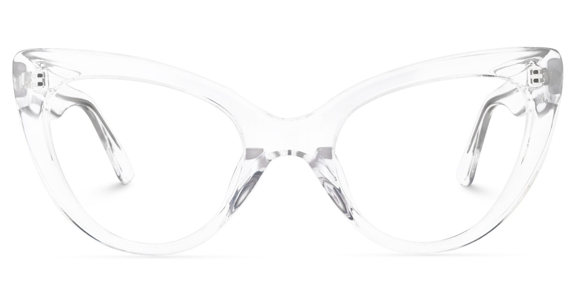 Claudette Cat Eye Clear Transparent Frame Glasses0
