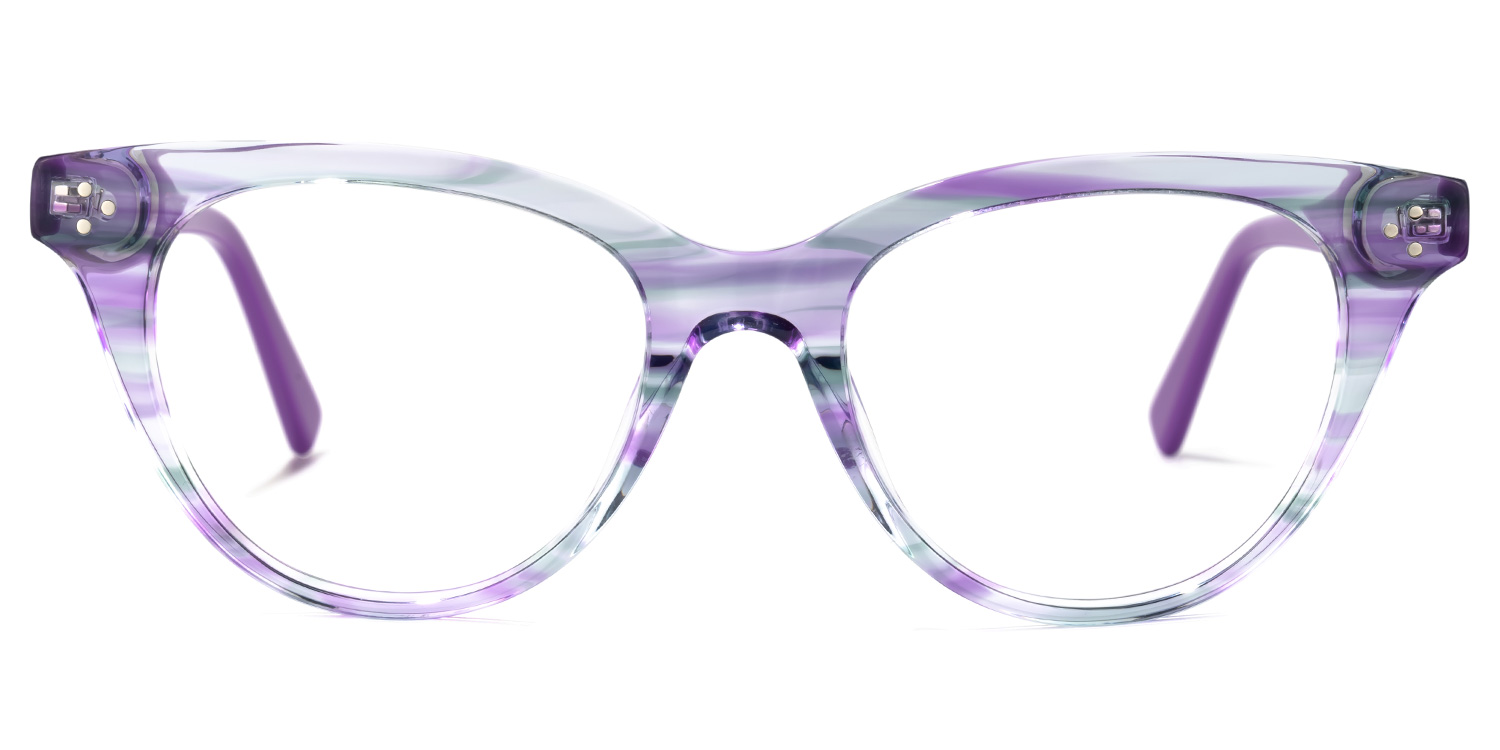 Fuentes Cateye Purple Glasses | ZEELOOL UK0