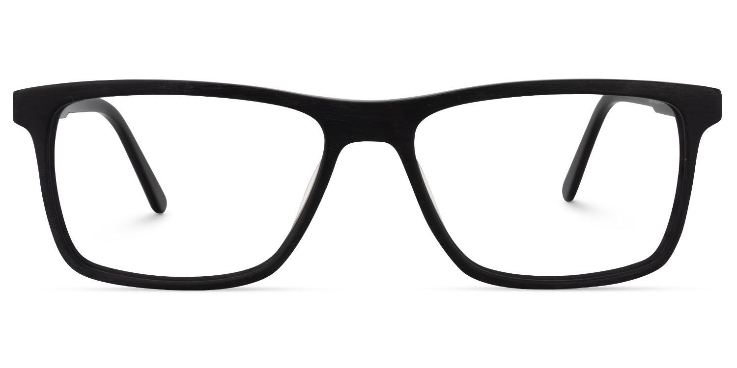 Daniel Rectangle Black Glasses | ZEELOOL UK0