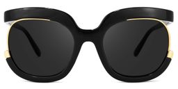 Darice Round Black Sunglasses0