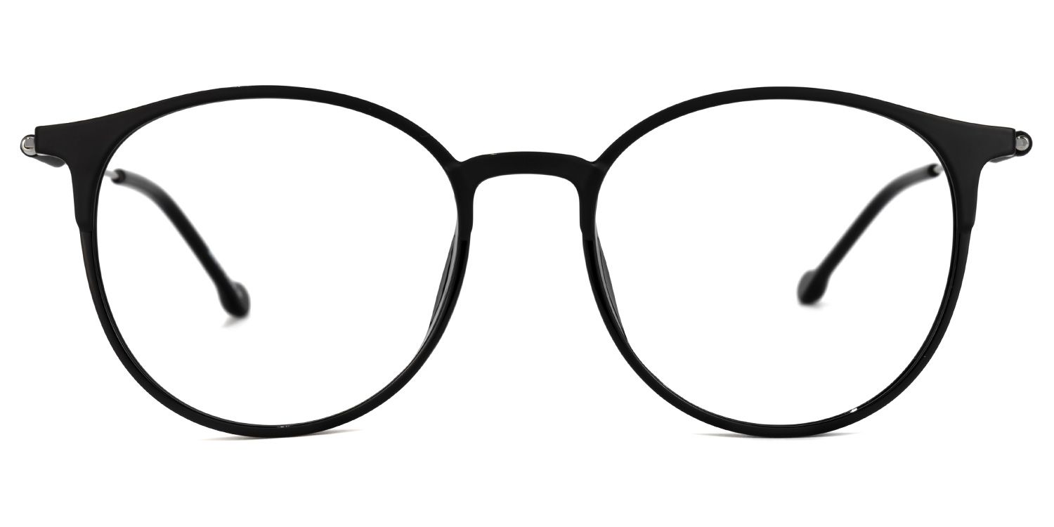 Gamble Round Black Glasses | ZEELOOL UK0