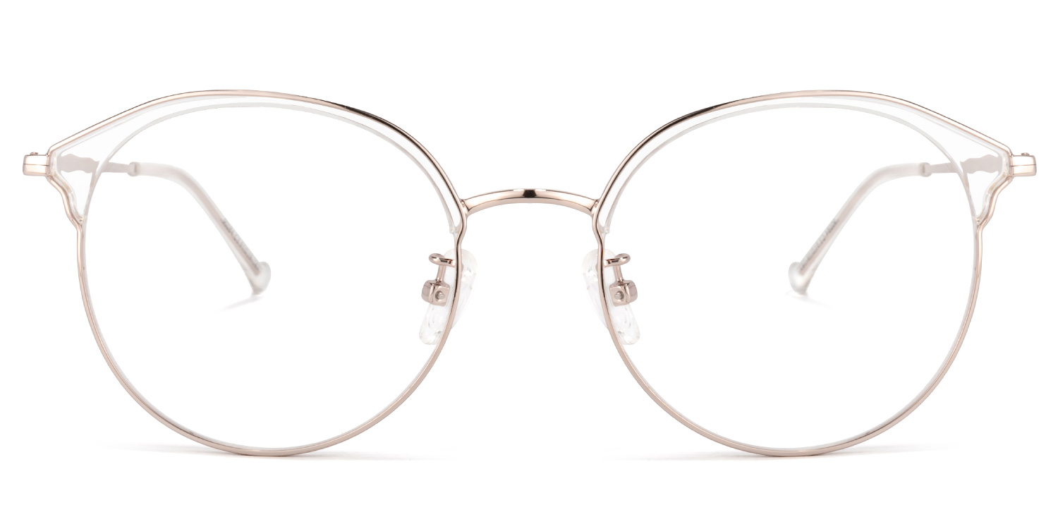 Edwards Geometric Rose-Gold Glasses | ZEELOOL UK0