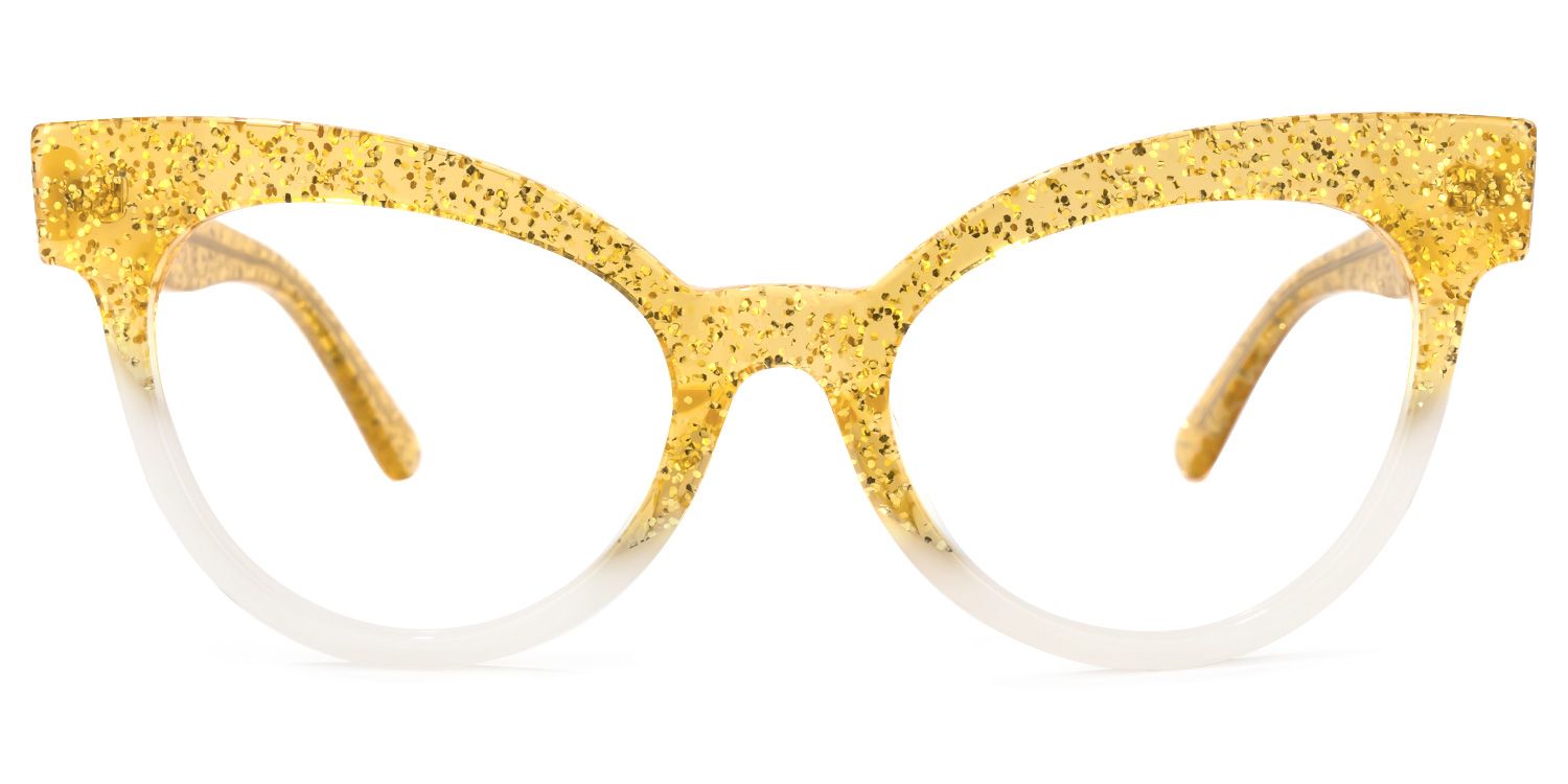 Haydee Cateye Yellow Glasses | ZEELOOL UK0