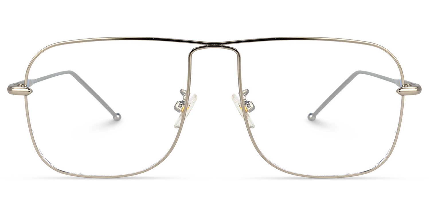 Jacqlyn Square Silver Glasses | ZEELOOL UK0
