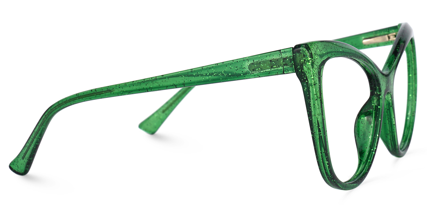 Gomez Cateye Green Glasses | ZEELOOL UK2