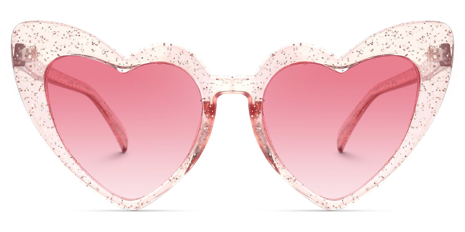 Monkina Heart Pink Sunglasses | ZEELOOL UK0