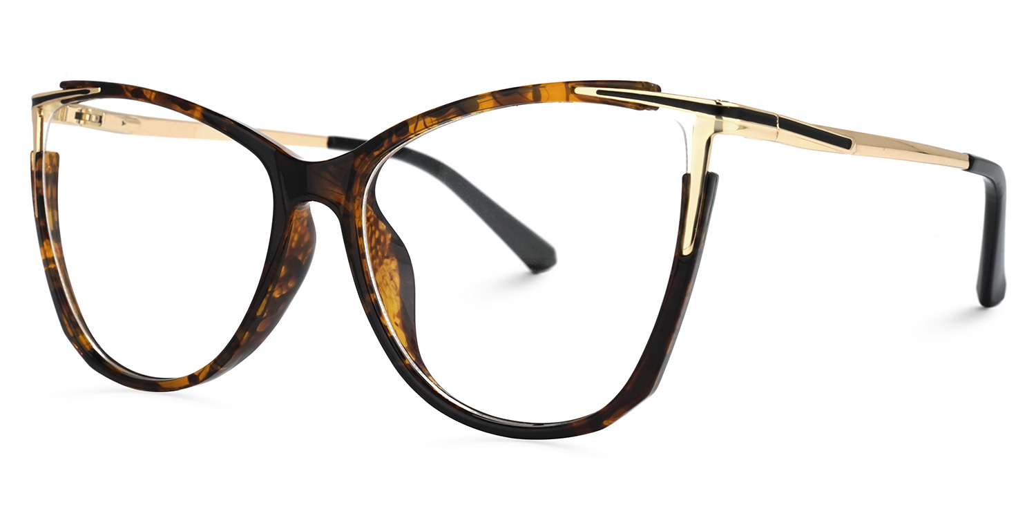 Yomary Cateye Tortoise Thin Frame Glasses | ZEELOOL UK1