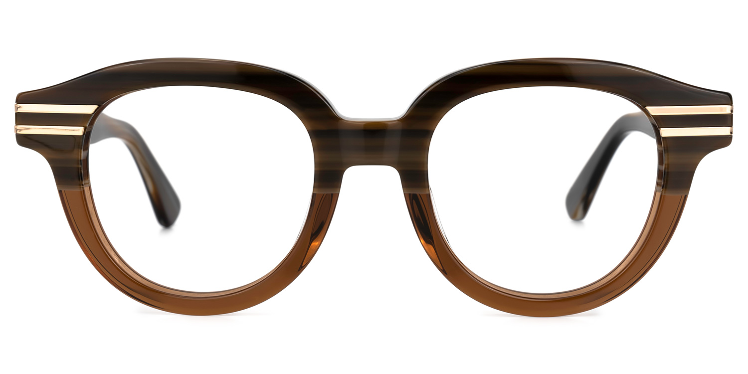 Merkley Round Brown Glasses0
