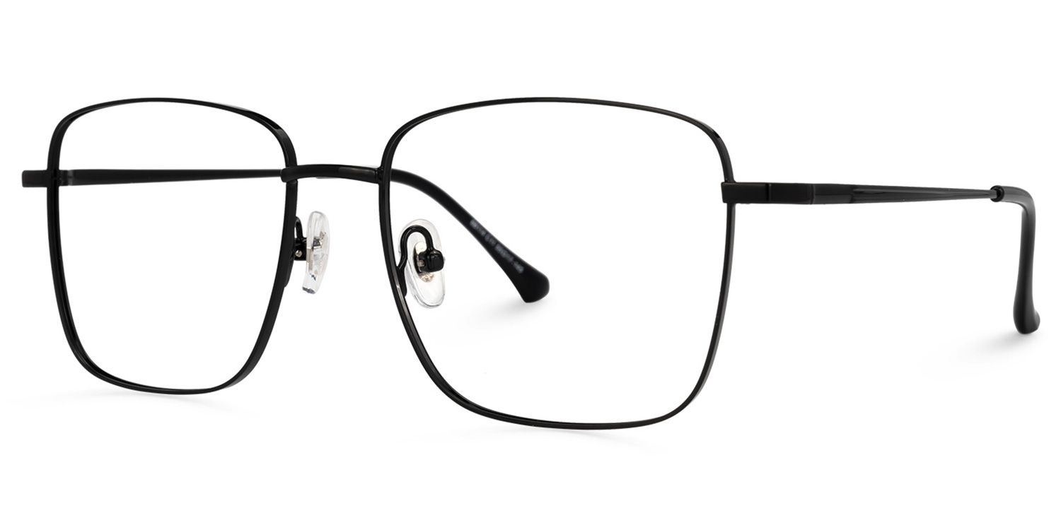 Earlene Square Black Glasses | ZEELOOL UK1