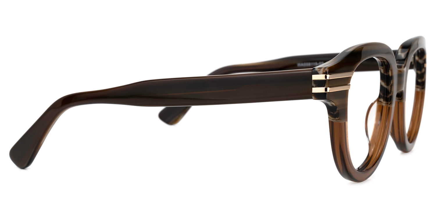 Merkley Round Brown Glasses | ZEELOOL UK2