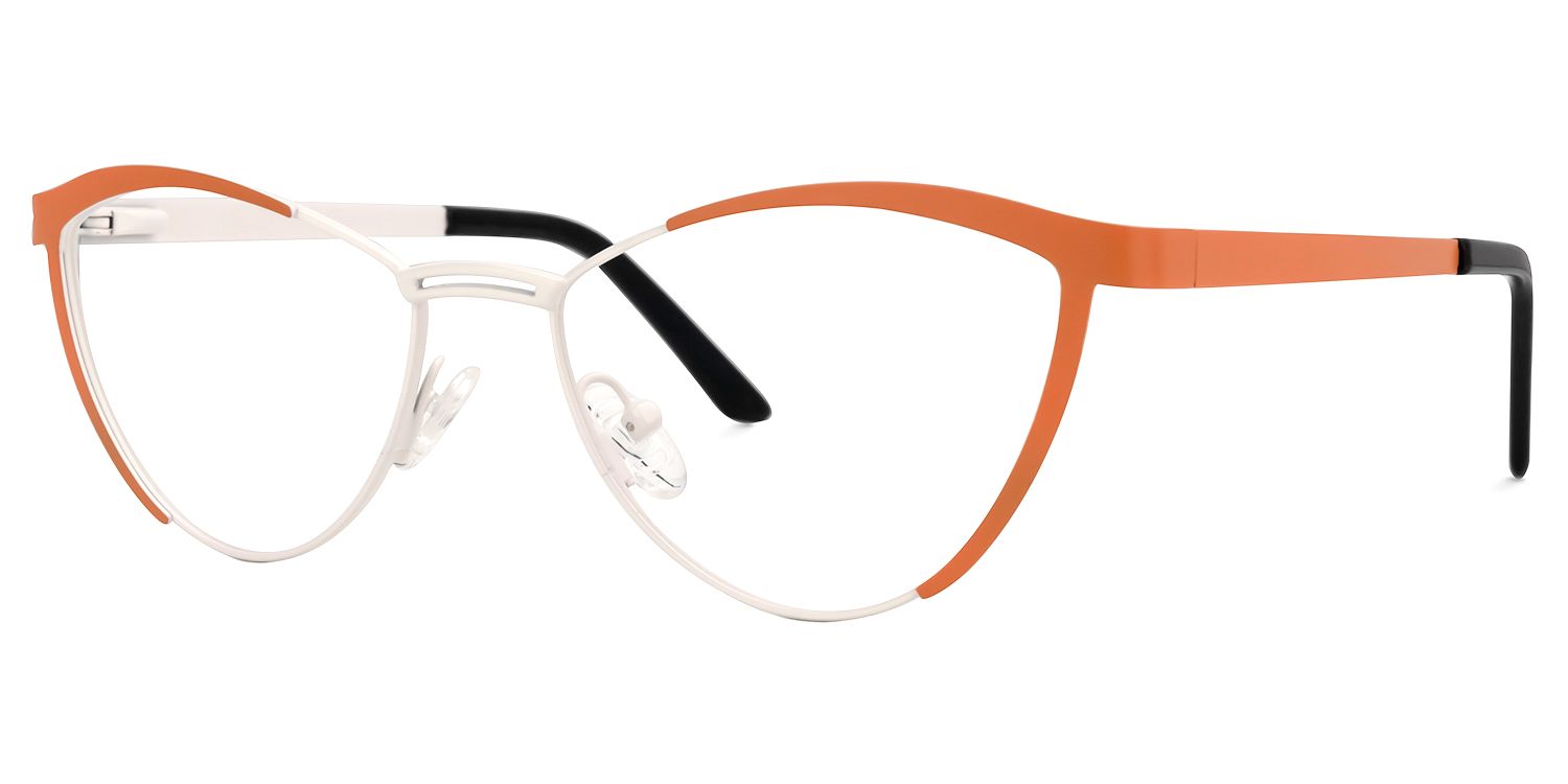 Sydney Cat Eye Orange Glasses | ZEELOOL UK1