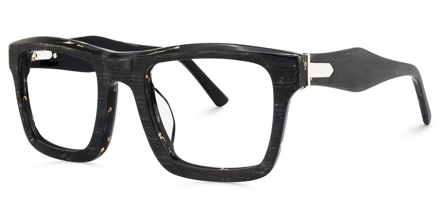 Rectangle Black Glasses | ZEELOOL UK1