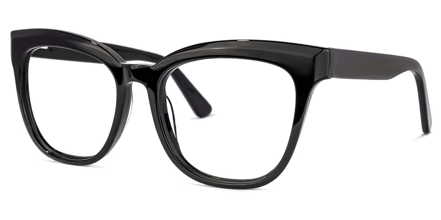 Payne Square Black Glasses | ZEELOOL UK1
