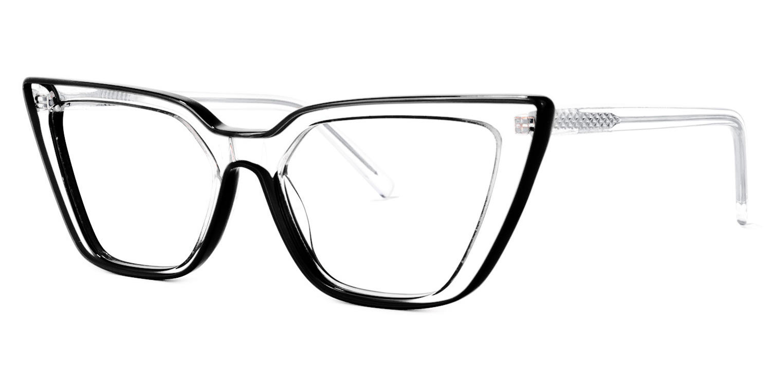 Yosef Cateye Black Glasses1