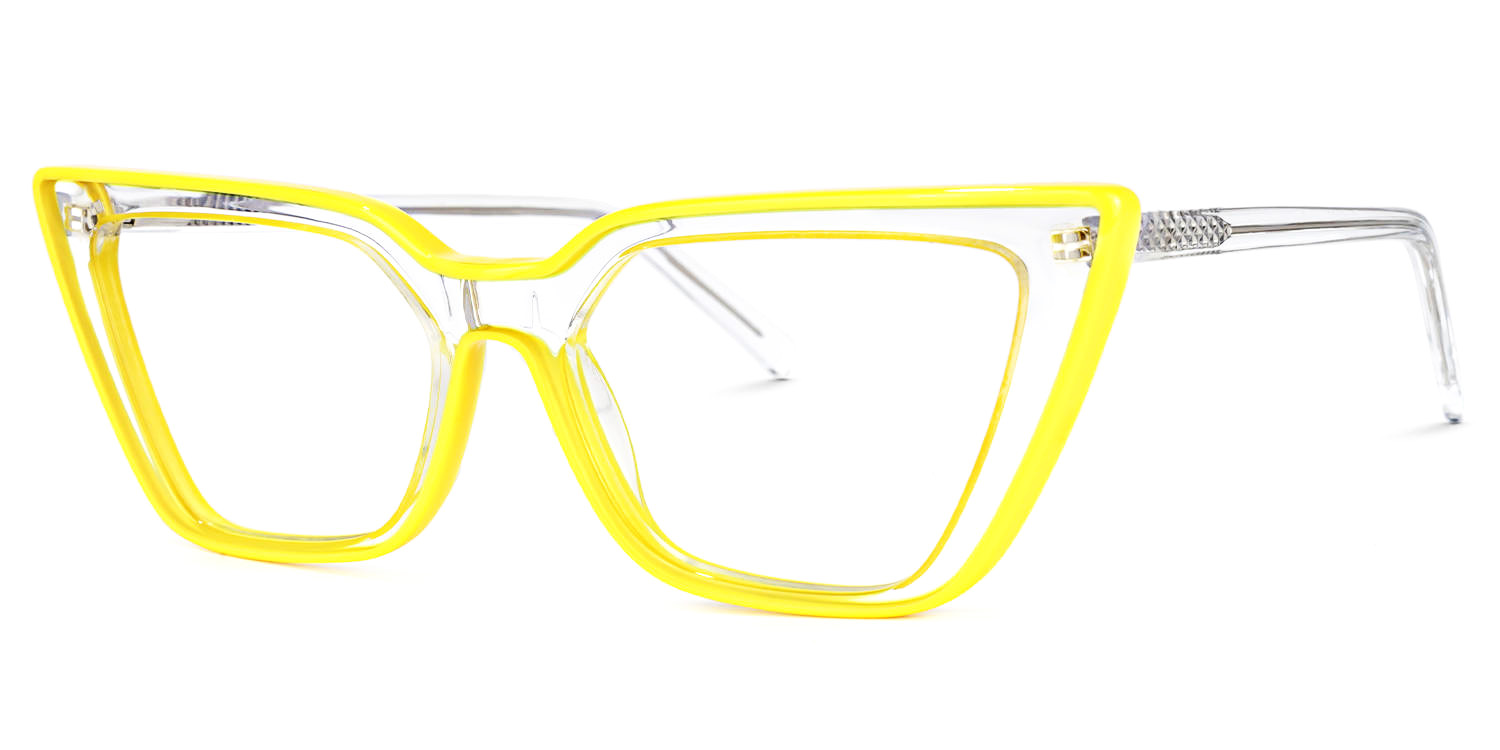 Yosef Cateye Yellow Glasses1