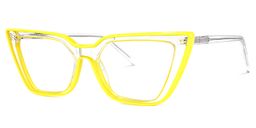 Yosef Cateye Yellow Glasses1