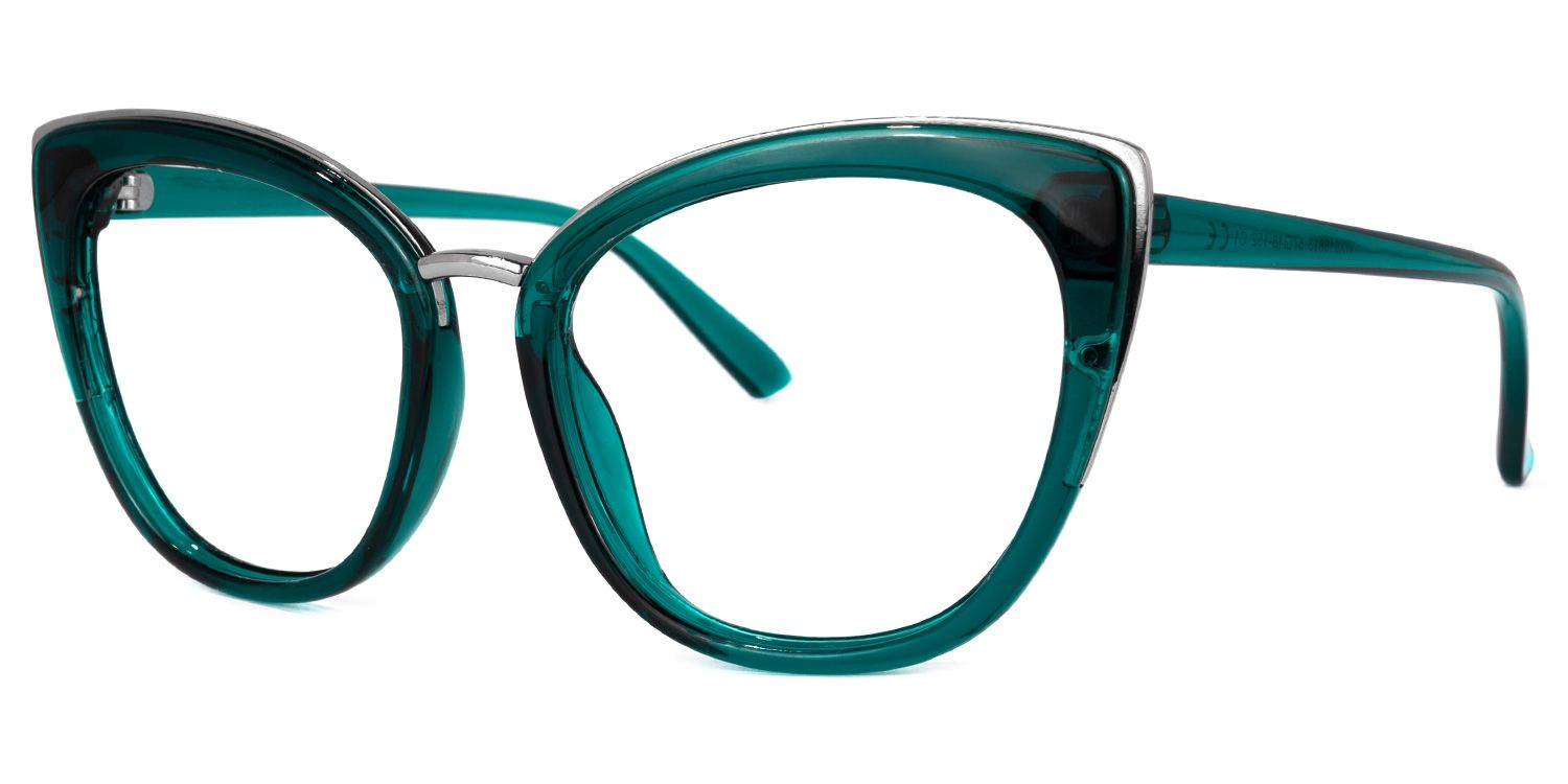 Kennard Cateye Peacock-Blue Glasses | ZEELOOL UK1