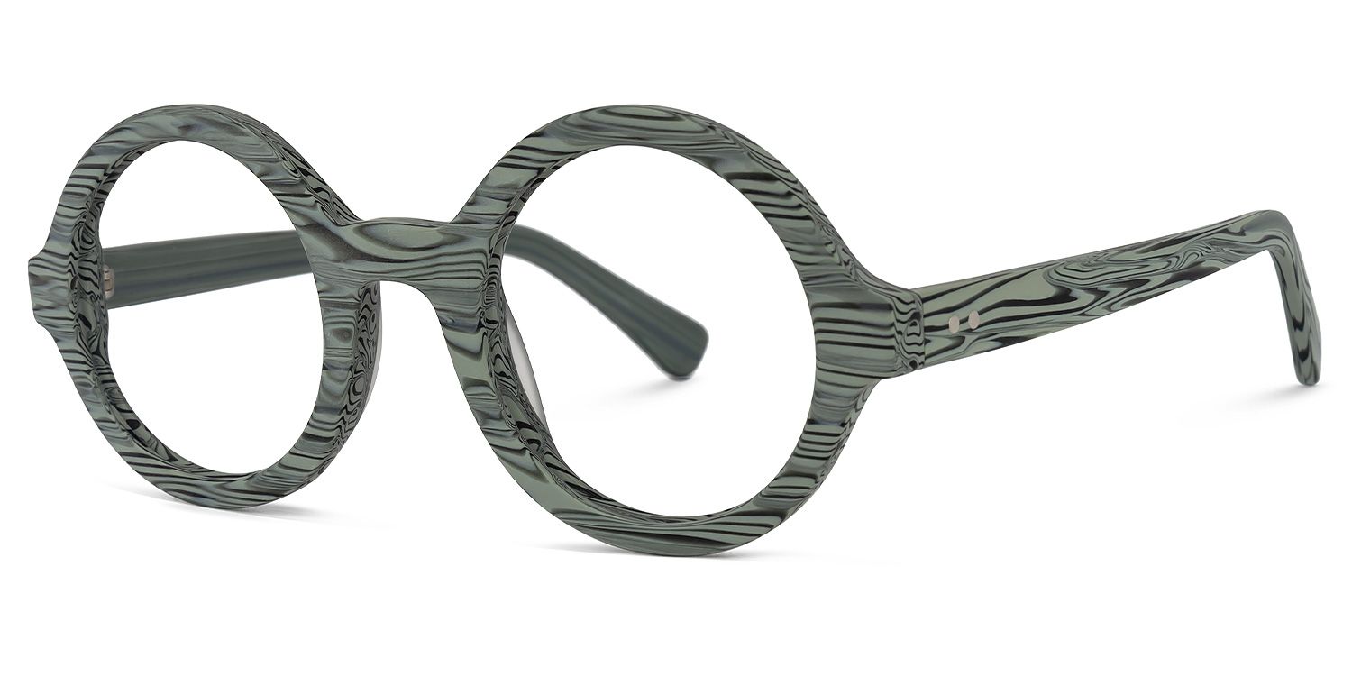 Bares Round Gray Glasses | ZEELOOL UK1