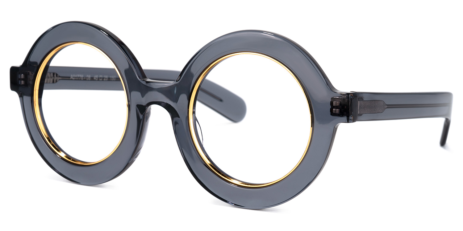 Calhoun Round Gray Glasses | ZEELOOL UK1