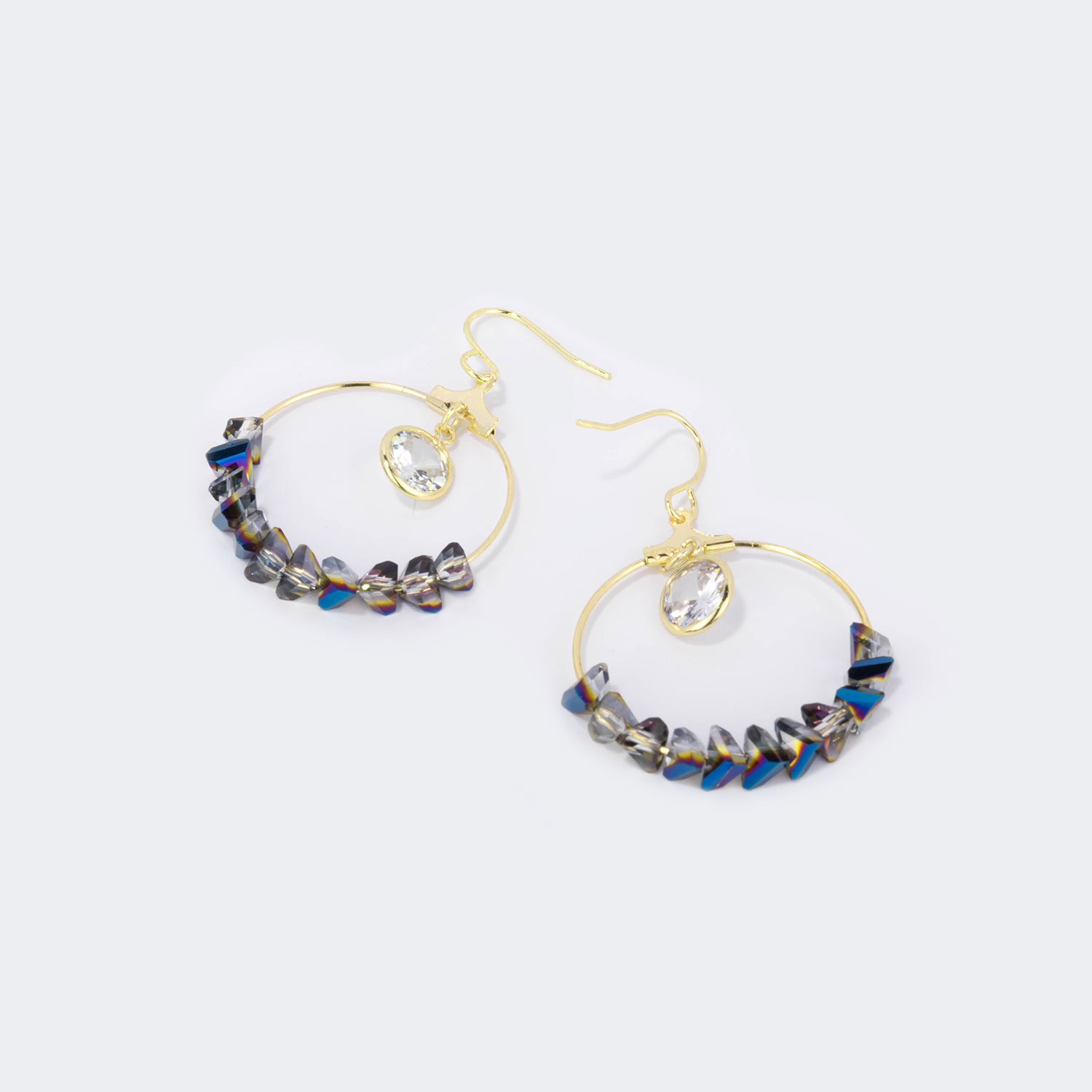 Stylish Sparkling Beaded Earrings | ZEELOOL UK0