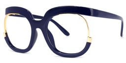 Darice Dark-Blue Round Glasses1