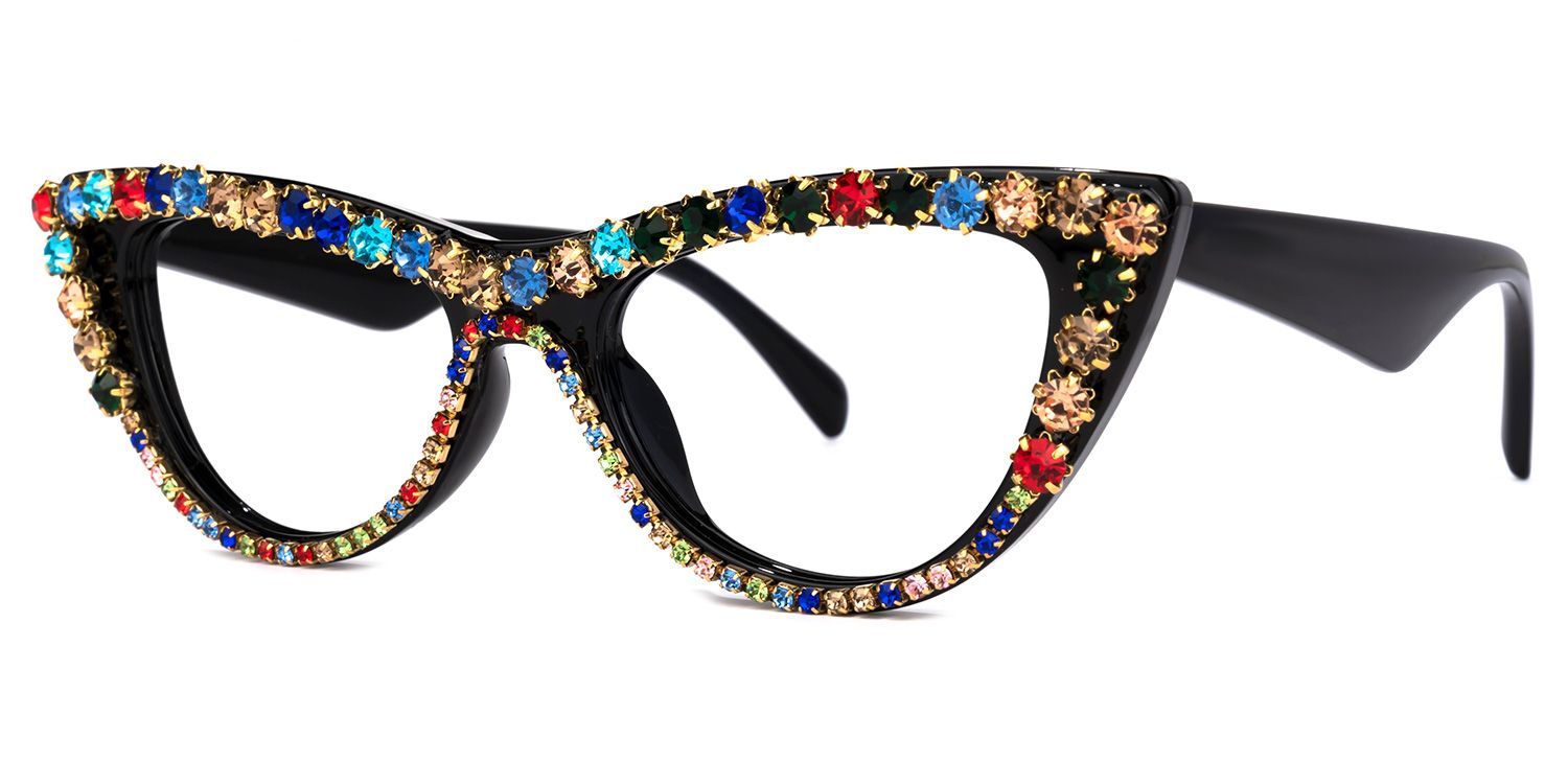 Lawal Cateye Black Glasses | ZEELOOL UK1