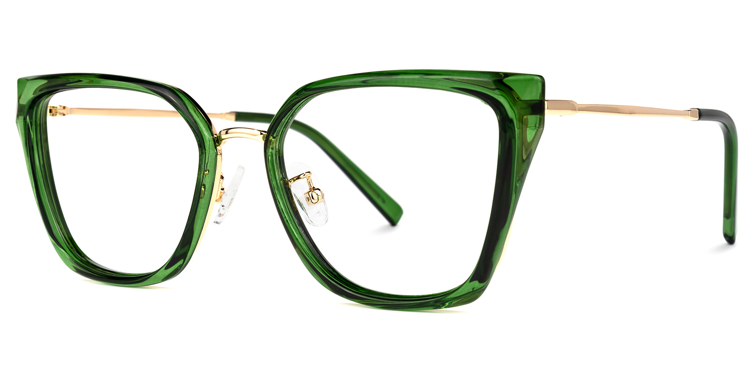 Martine Square Green Glasses1