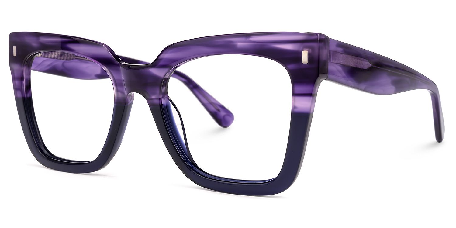Kathya Square Purple Eyeglasses & Glasses Frames1