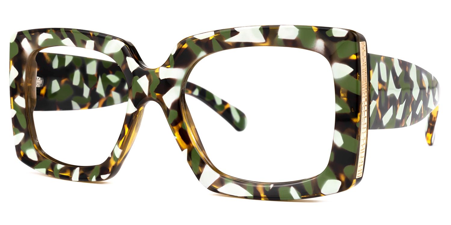 Yael Square Green Glasses | ZEELOOL UK1